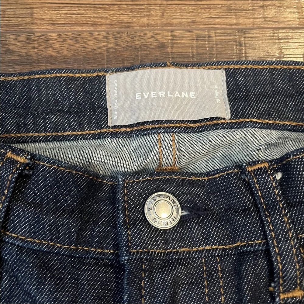 Everlane Womens High Rise Rigid Denim Jean RN 139393 Skinny Sz 28 Dark Wash - Picture 8 of 9